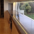 Marble side bench coated with Clearstone